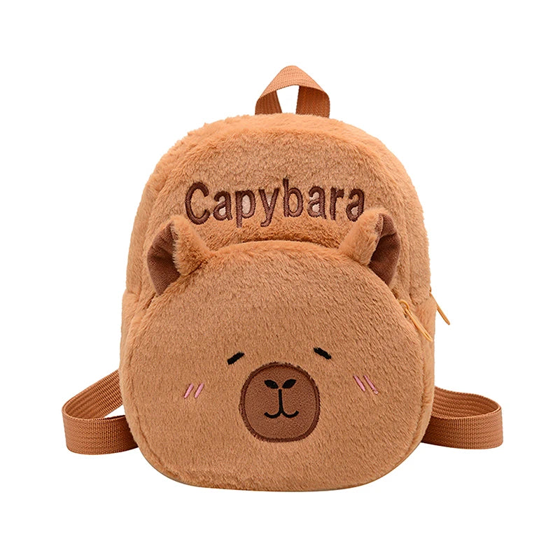 Capybara Plush Backpack – Cute Cartoon Animal Bag for Girls, Kids & Women (25cm)
