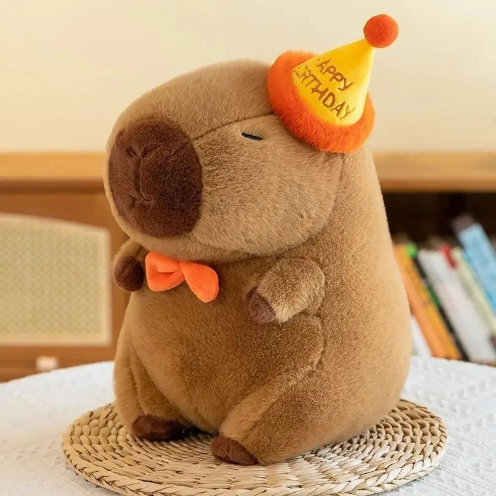 Kawaii Capybara 'Happy Birthday' Plushie