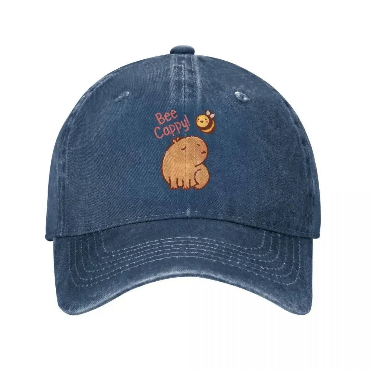 Bee & Capybara Vintage Baseball Cap