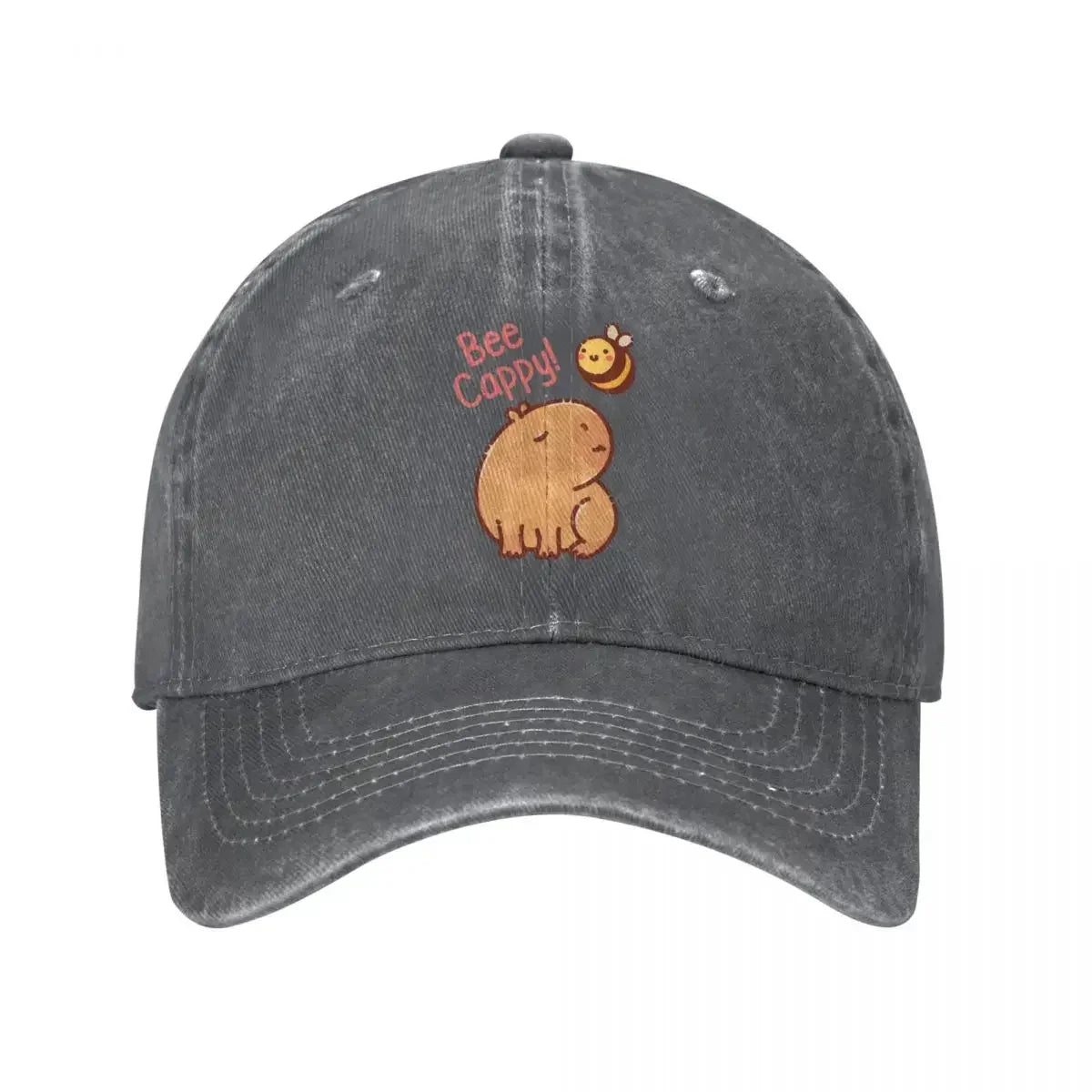 Bee & Capybara Vintage Baseball Cap