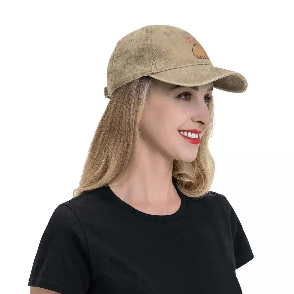 Bee & Capybara Vintage Baseball Cap