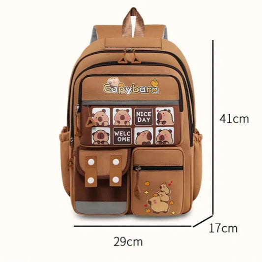 Capybara Cartoon Backpack – Lightweight, Durable & Adorably Cute