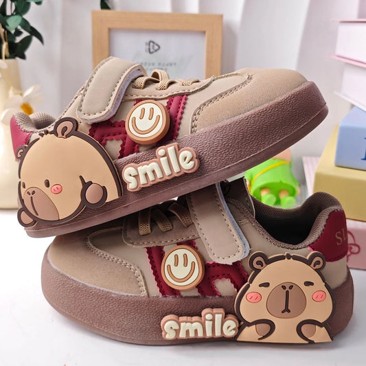 Capybara Kids Sneakers – Kawaii Cartoon Sports Shoes (Size 27–38)