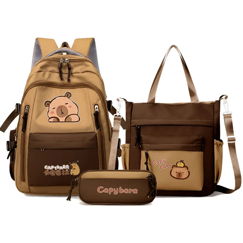 Capybara Cartoon Backpack – Lightweight, Durable & Adorably Cute