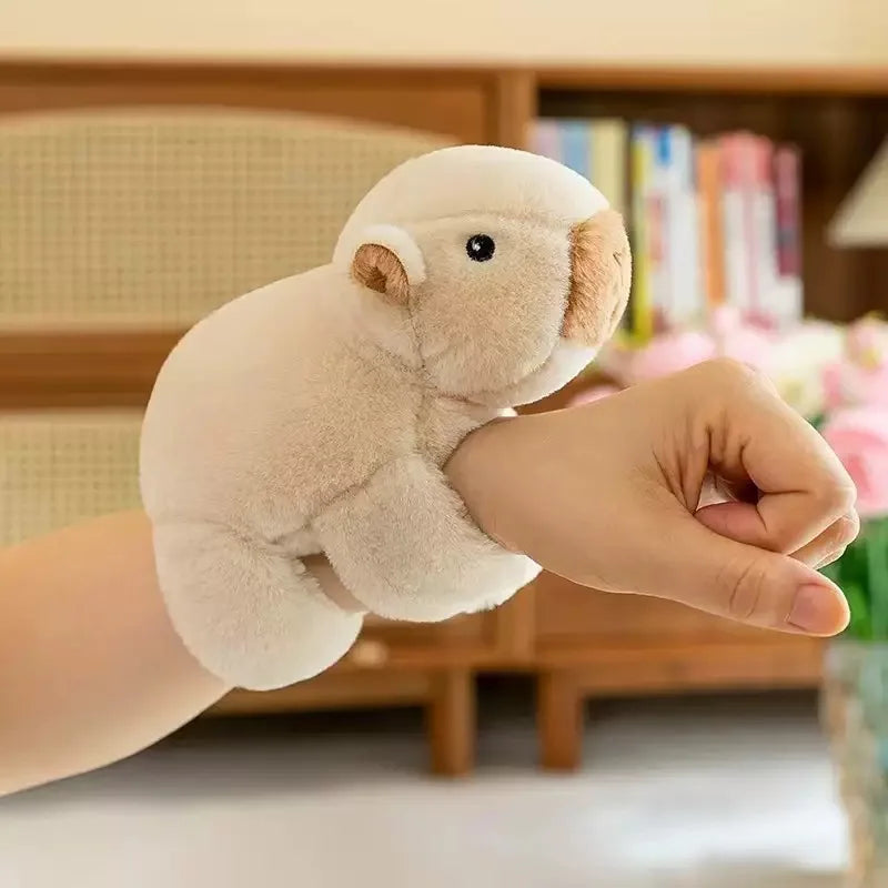 Capybara Hug Slap Bracelet – Plush Toy Wristband