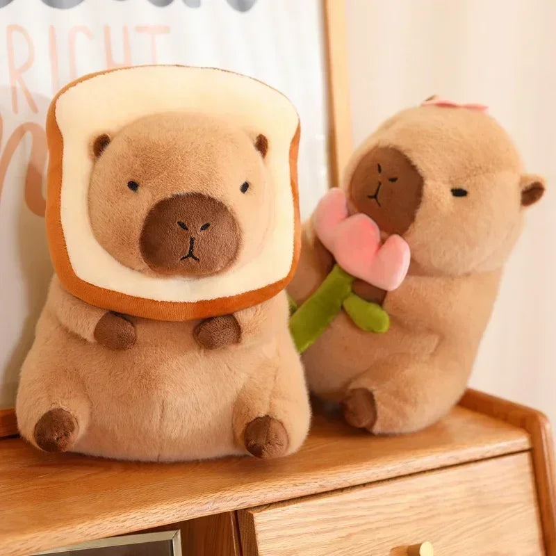 Kawaii Capybara Plushies – Cute Toast Stuffed Animal Doll