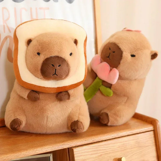 Kawaii Capybara Plushies – Cute Toast Stuffed Animal Doll