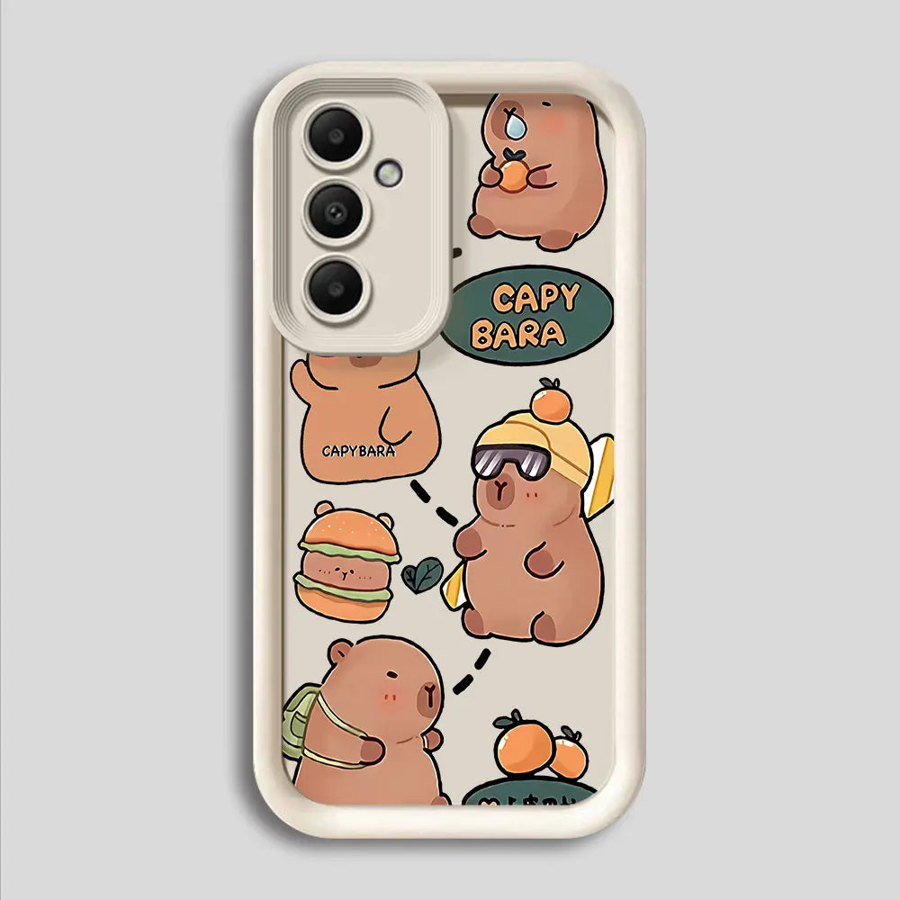 Capybara Phone Case for Samsung Galaxy A Series – Soft Silicone Shockproof Cover