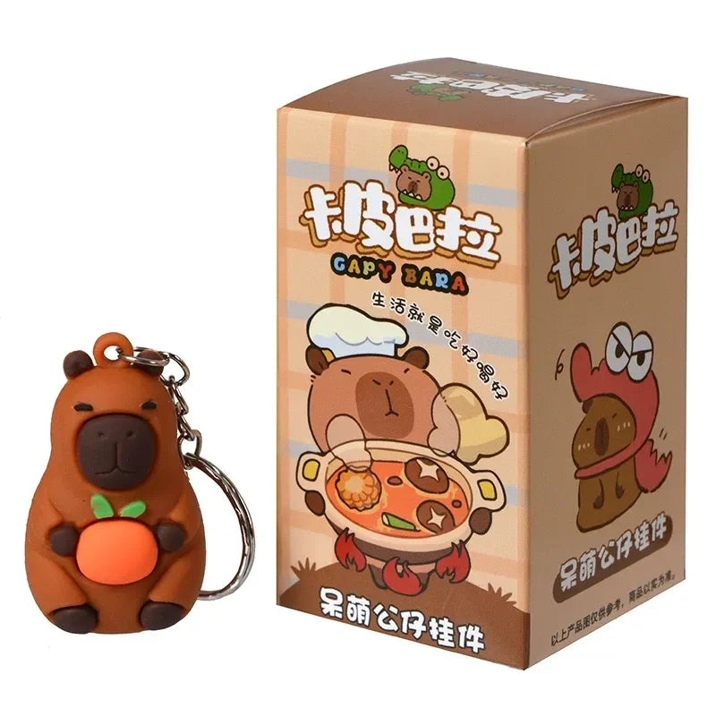 Capybara Blind Box – 24pc Surprise PVC Figures & Keychains