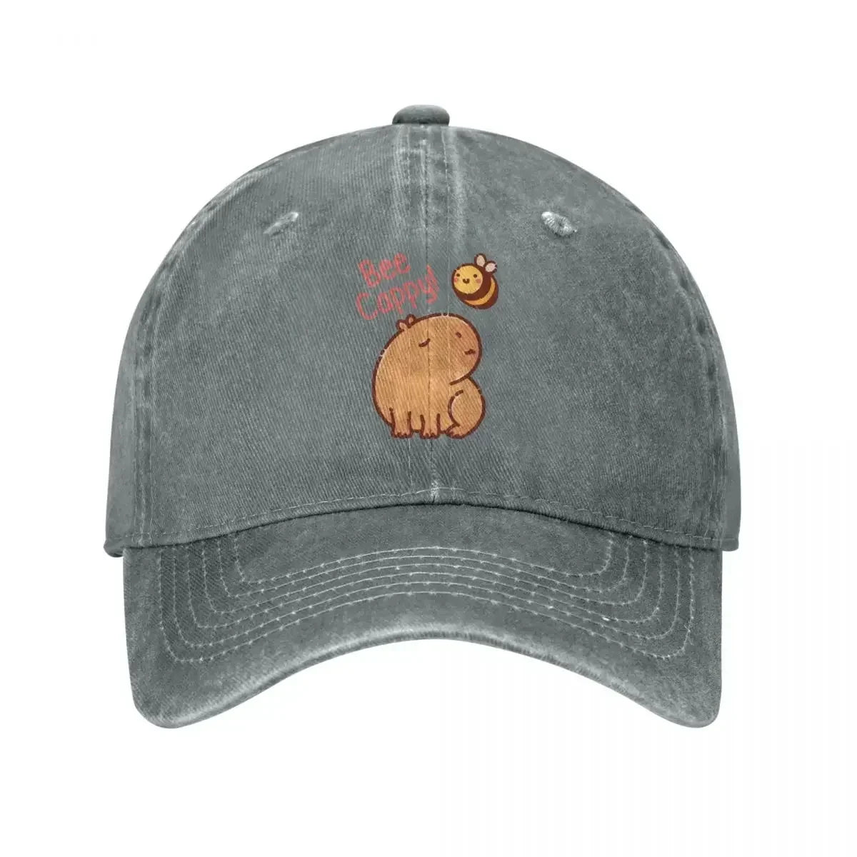 Bee & Capybara Vintage Baseball Cap