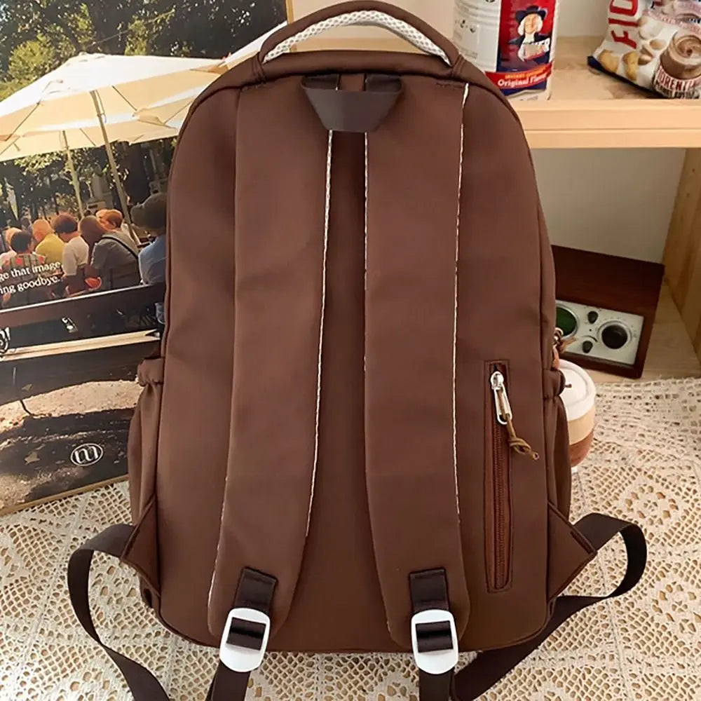 Cute Capybara Waterproof School Backpack – Large Capacity Student Bag with Adjustable Straps