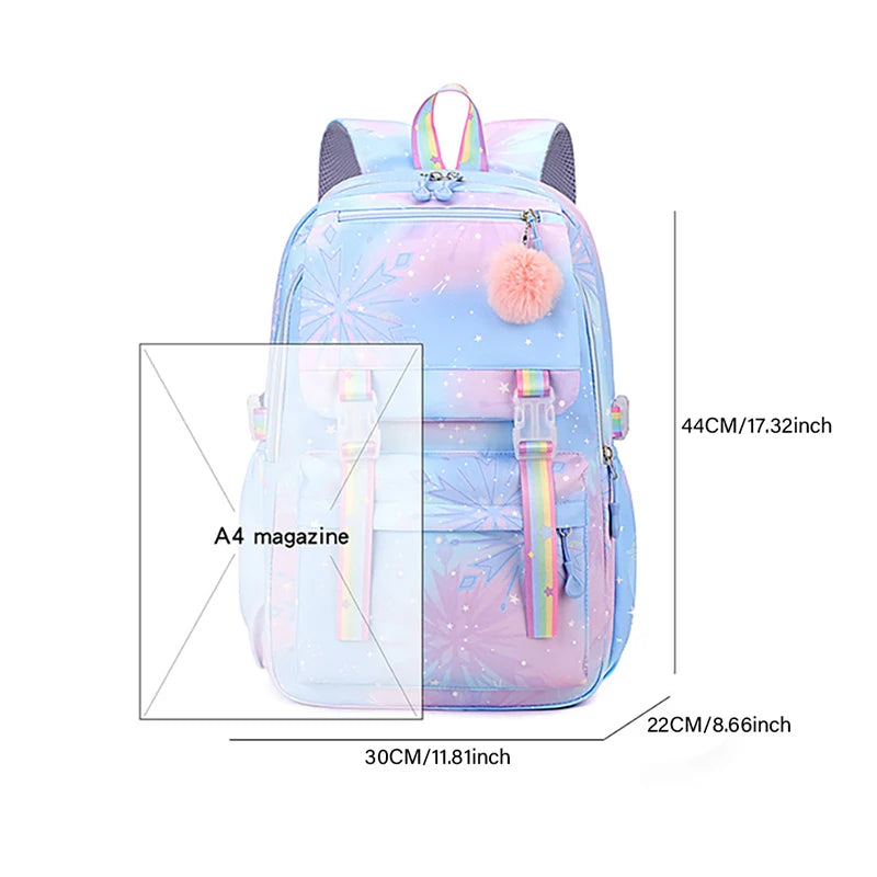 Capybara & Watermelon Graphic School Backpack – Cute Cartoon Bag for Kids