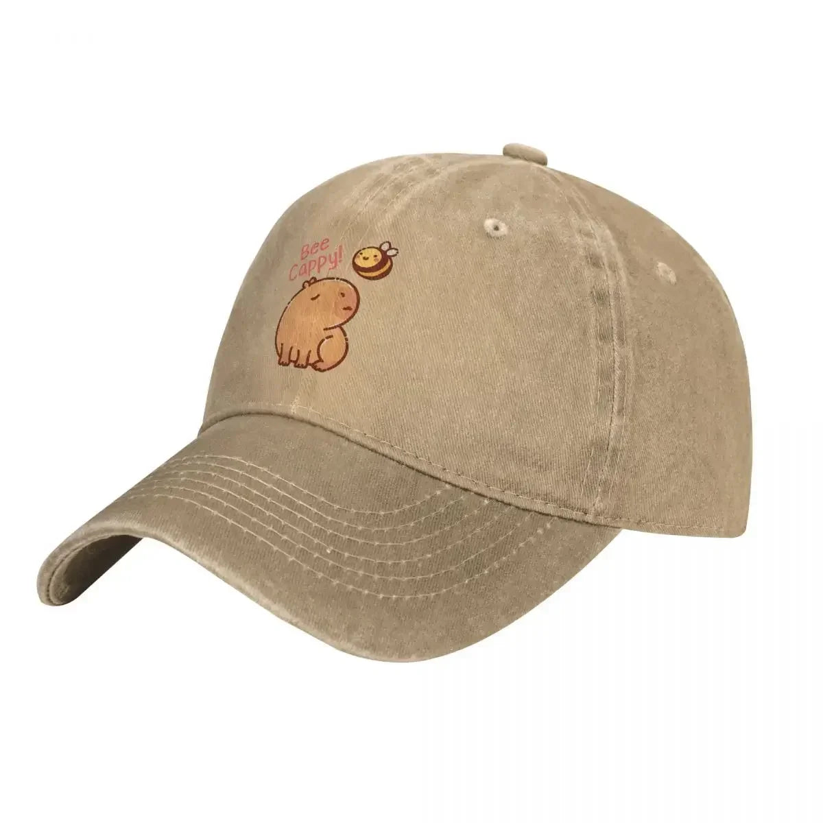 Bee & Capybara Vintage Baseball Cap